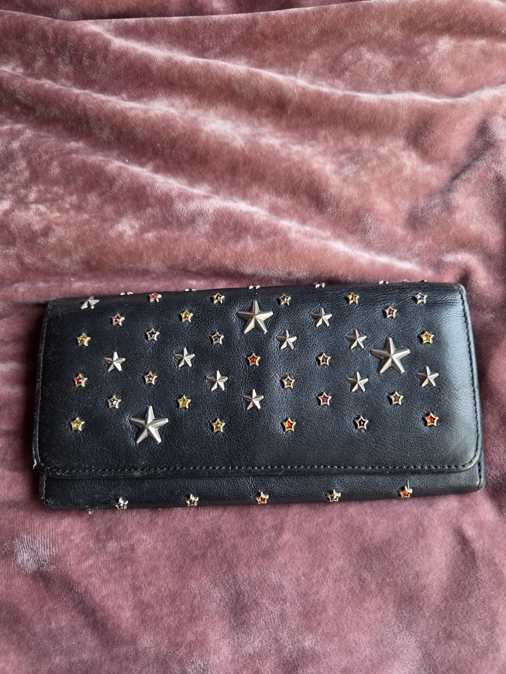 Jimmy Choo Nino Star-Studded Long Wallet
